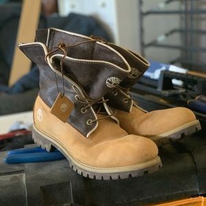 TBL Leather ankle roll-top boots w/ original tags